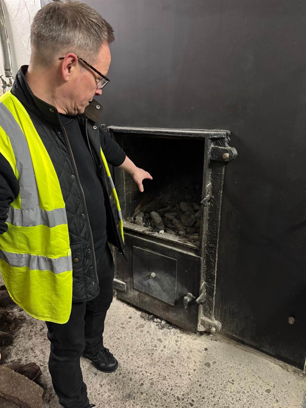 Inside the kiln