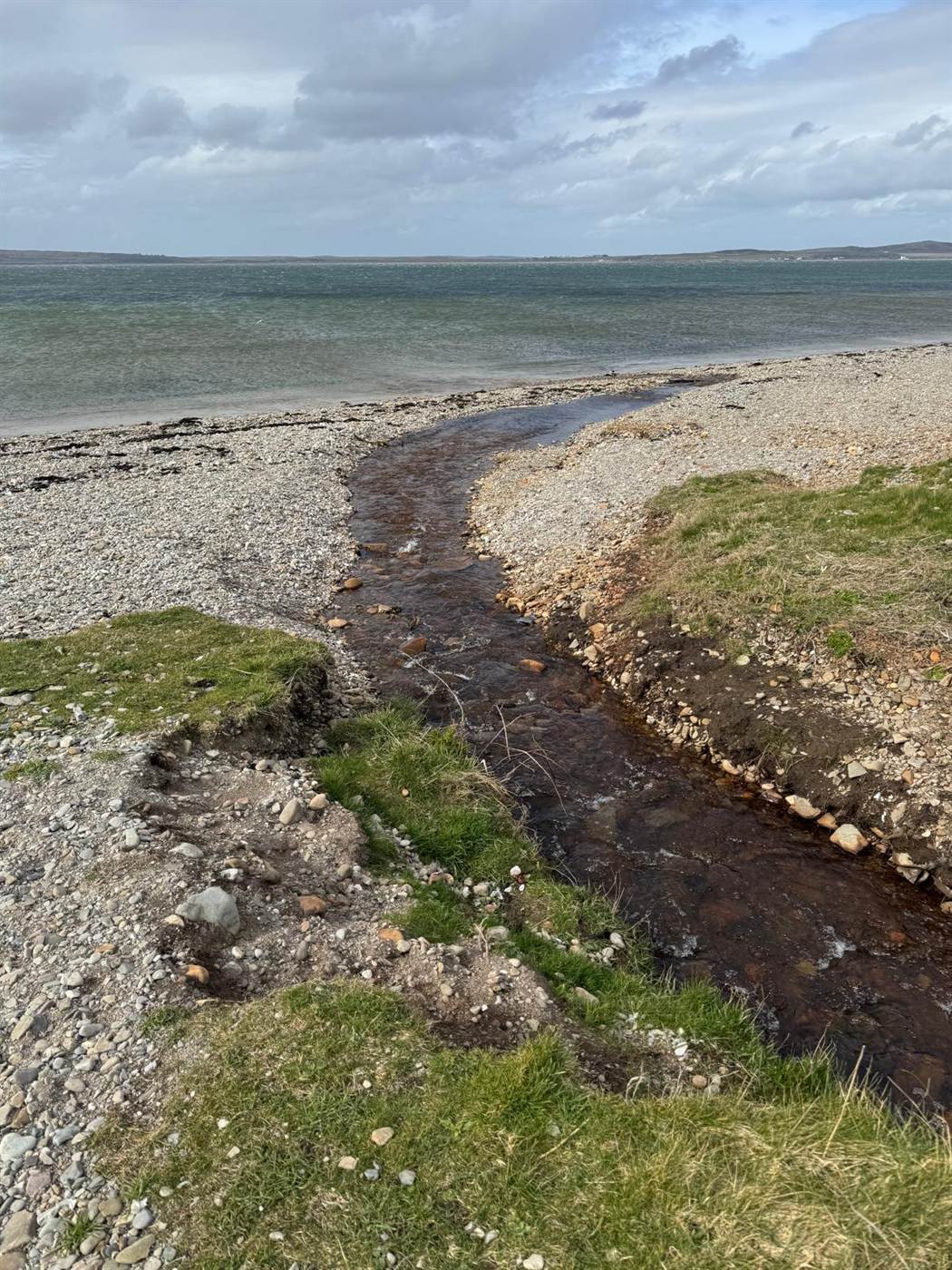 The peat-stained river near Bowmore